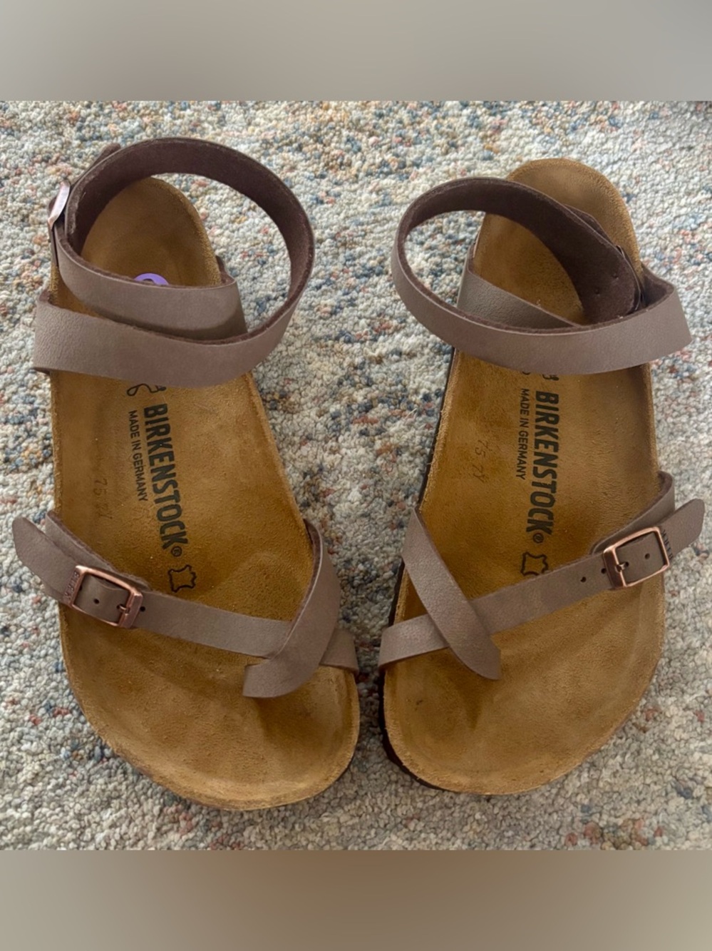 Birkenstock Brown Strappy Leather Sandals women size 8